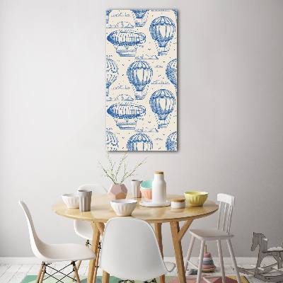 Bild aus glas vertikales Luftschiffe und Ballons