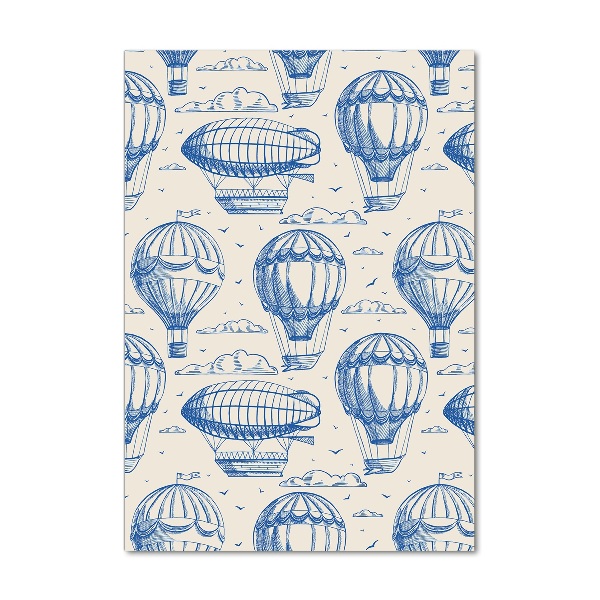 Bild aus glas vertikales Luftschiffe und Ballons