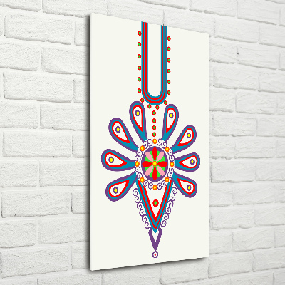 Foto auf glas vertikales Polnisches Volksmuster