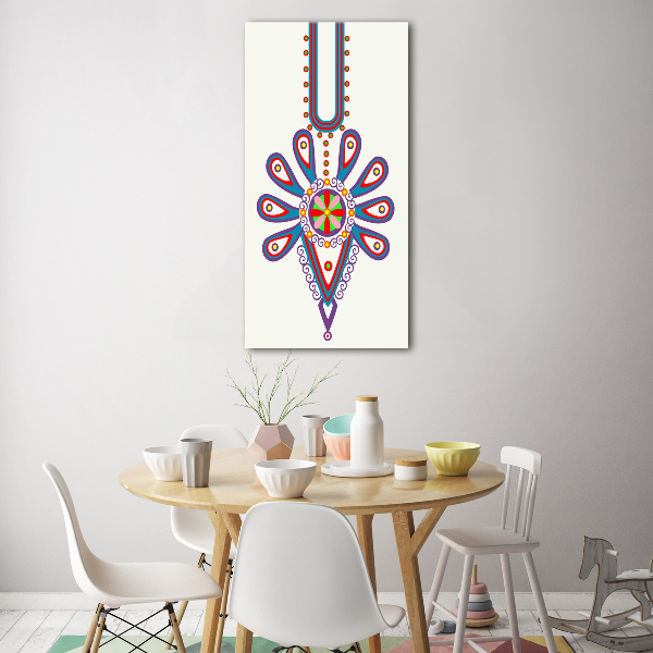 Foto auf glas vertikales Polnisches Volksmuster