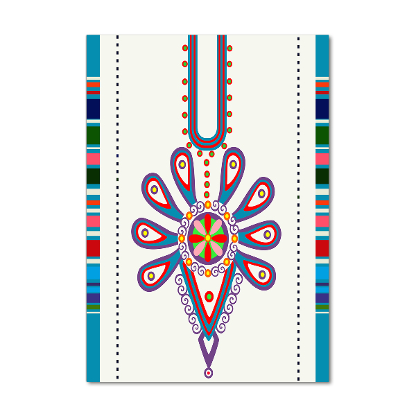 Foto auf glas vertikales Polnisches Volksmuster