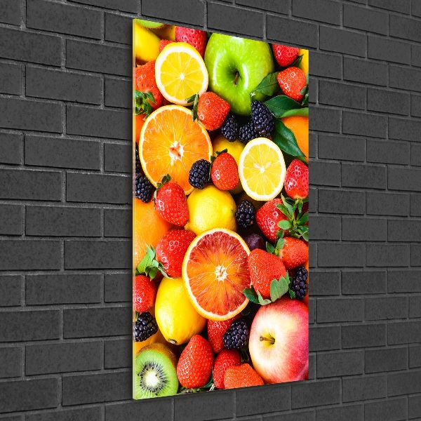 Glasbild vertikales Obst