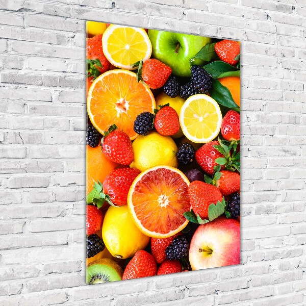 Glasbild vertikales Obst