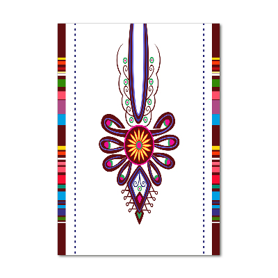 Foto auf glas vertikales Polnisches Volksmuster