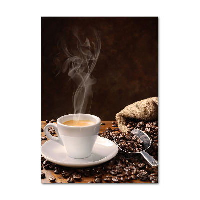 Foto auf glas vertikales Eine Tasse Kaffee