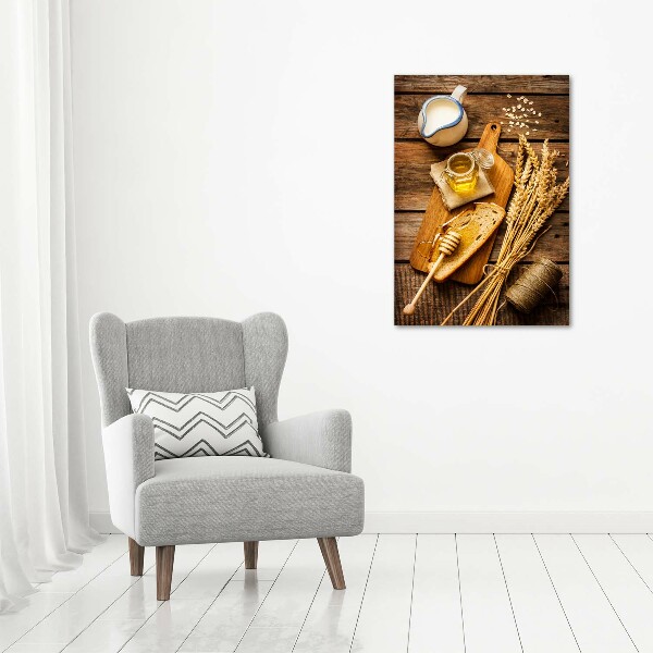 Bild aus glas vertikales Frühstück