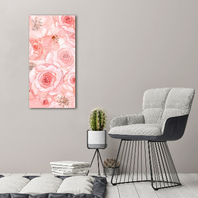 Foto auf glas vertikales Blumenmuster