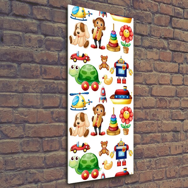 Glasbild vertikales Spielzeug