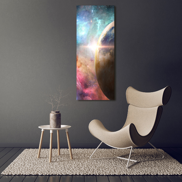Foto auf glas vertikales Galaxis