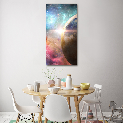 Foto auf glas vertikales Galaxis