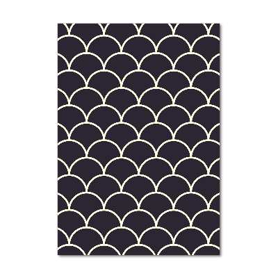 Glasbild vertikales Fischschuppen