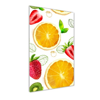 Glasbild vertikales Obst