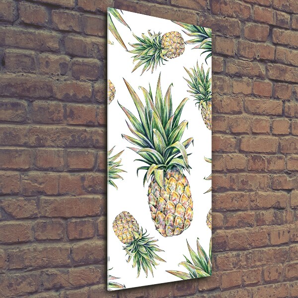 Bild aus glas vertikales Ananas