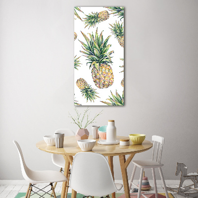 Bild aus glas vertikales Ananas