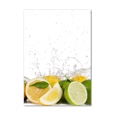 Bild aus glas vertikales Zitrusfrüchte