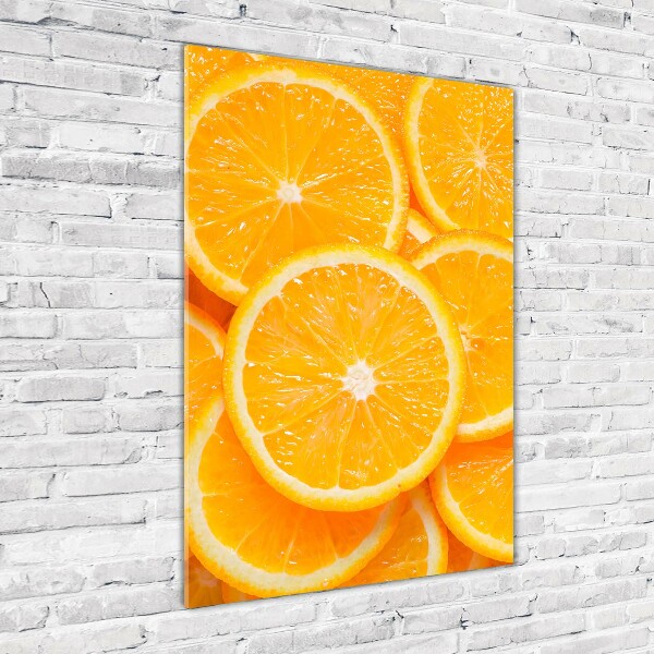 Foto auf glas vertikales Orangenscheiben