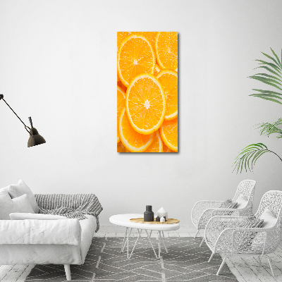 Foto auf glas vertikales Orangenscheiben