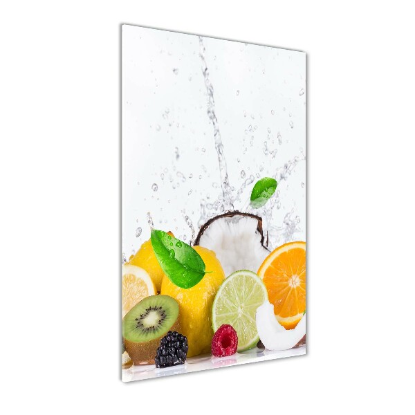 Glasbild vertikales Obst