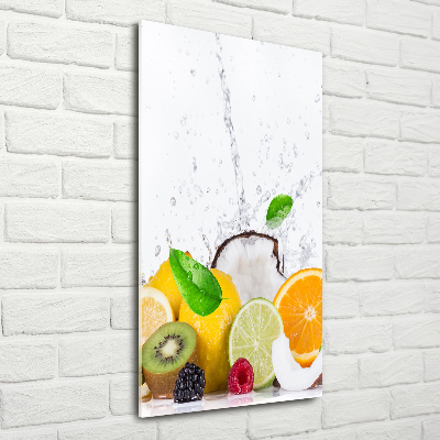 Glasbild vertikales Obst
