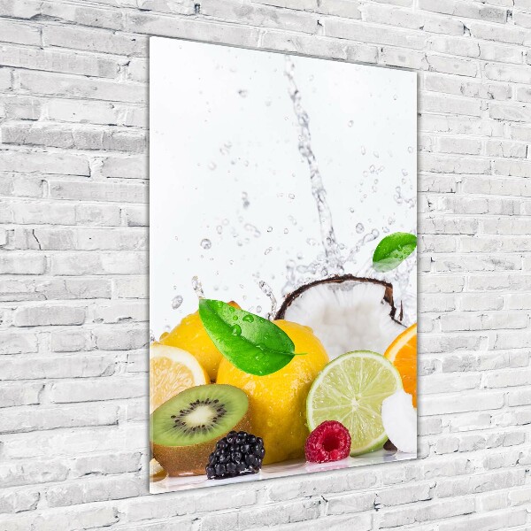 Glasbild vertikales Obst