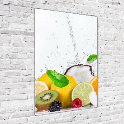 Glasbild vertikales Obst