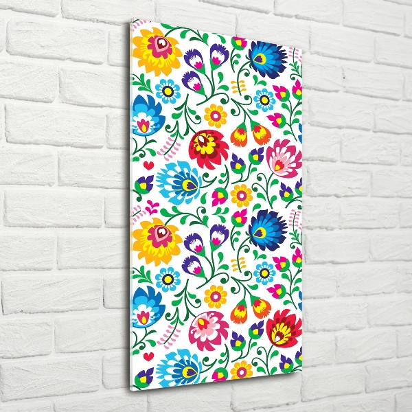 Foto auf glas vertikales Ethnisches Muster