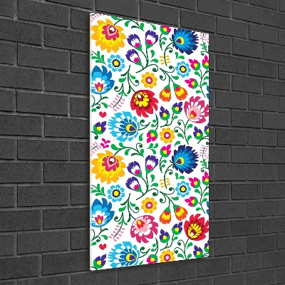 Foto auf glas vertikales Ethnisches Muster