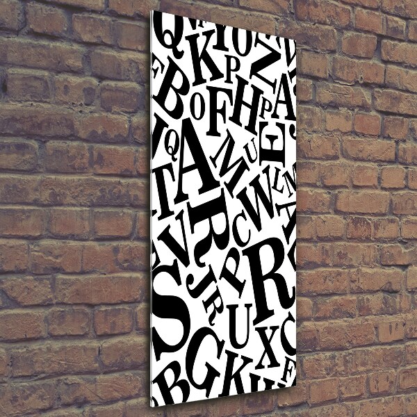 Foto auf glas vertikales Alphabet