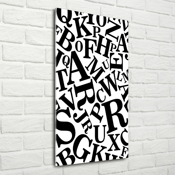 Foto auf glas vertikales Alphabet