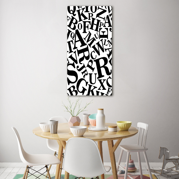 Foto auf glas vertikales Alphabet