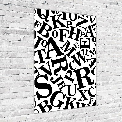 Foto auf glas vertikales Alphabet