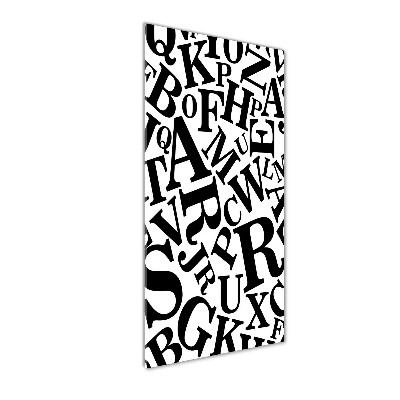 Foto auf glas vertikales Alphabet