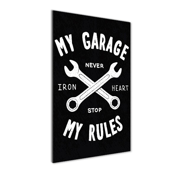 Foto auf glas vertikales Meine Garage