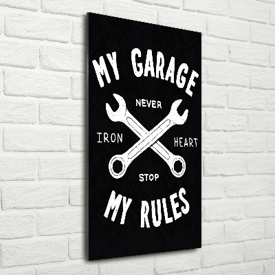 Foto auf glas vertikales Meine Garage