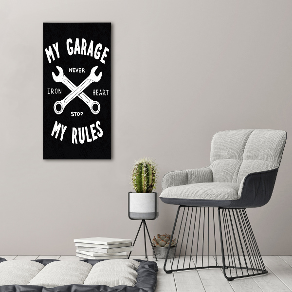 Foto auf glas vertikales Meine Garage