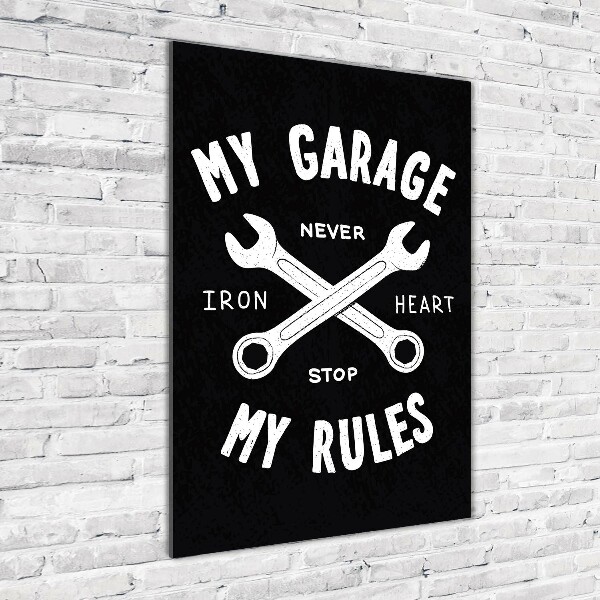 Foto auf glas vertikales Meine Garage