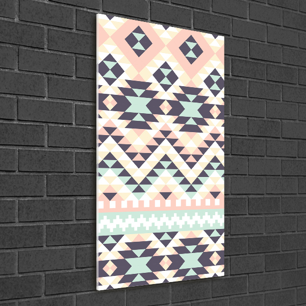 Glasbild vertikales Ethnische Zugehörigkeit