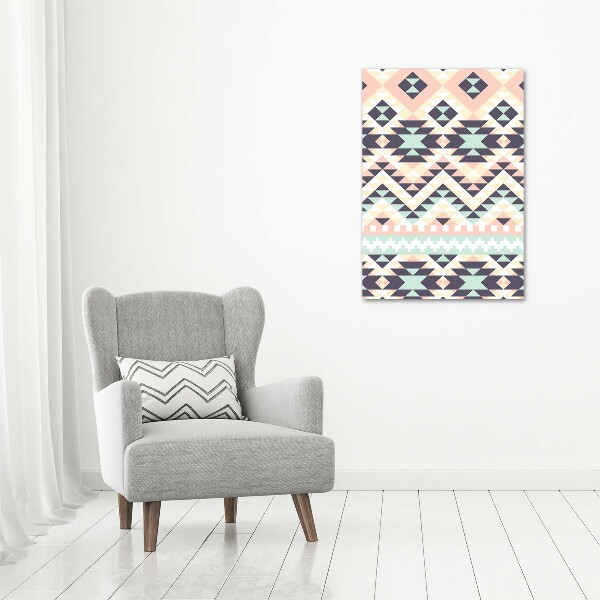 Glasbild vertikales Ethnische Zugehörigkeit