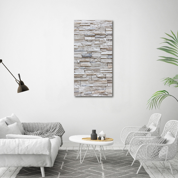 Bild aus glas vertikales Steinmauer