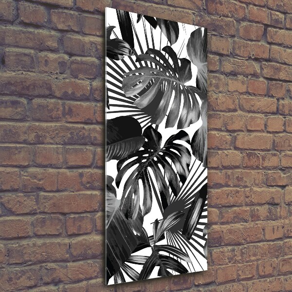 Foto auf glas vertikales Tropische Blätter