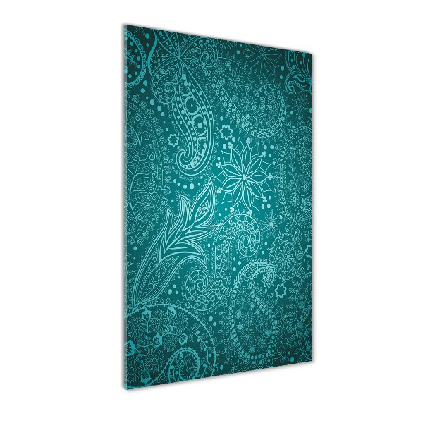 Glasbild vertikales Ornamente