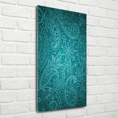 Glasbild vertikales Ornamente