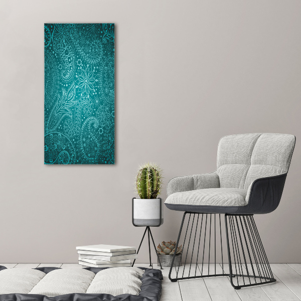 Glasbild vertikales Ornamente