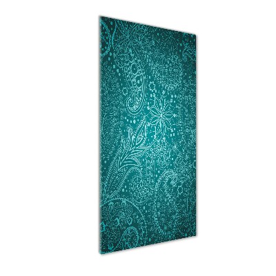Glasbild vertikales Ornamente