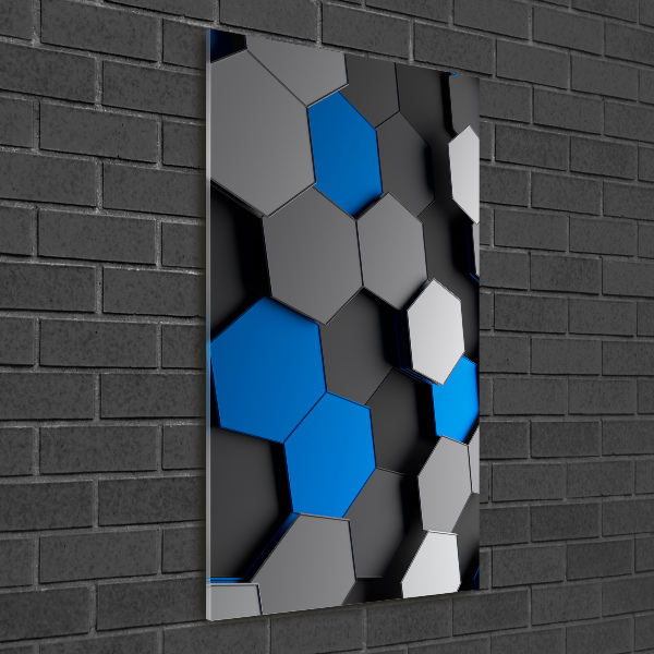 Foto auf glas vertikales 3D-Abstraktion