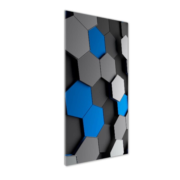 Foto auf glas vertikales 3D-Abstraktion