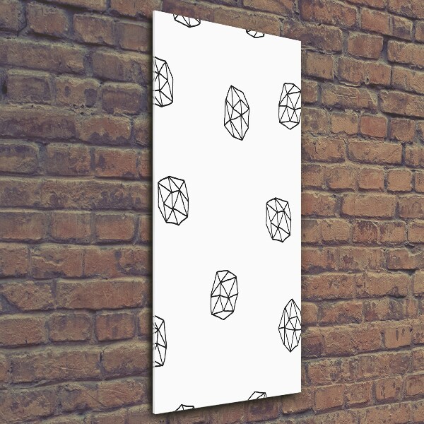 Glasbild vertikales Abstraktes Muster