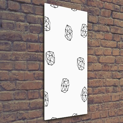 Glasbild vertikales Abstraktes Muster