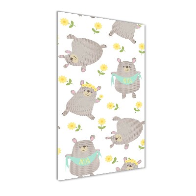 Foto auf glas vertikales Kleine Bären