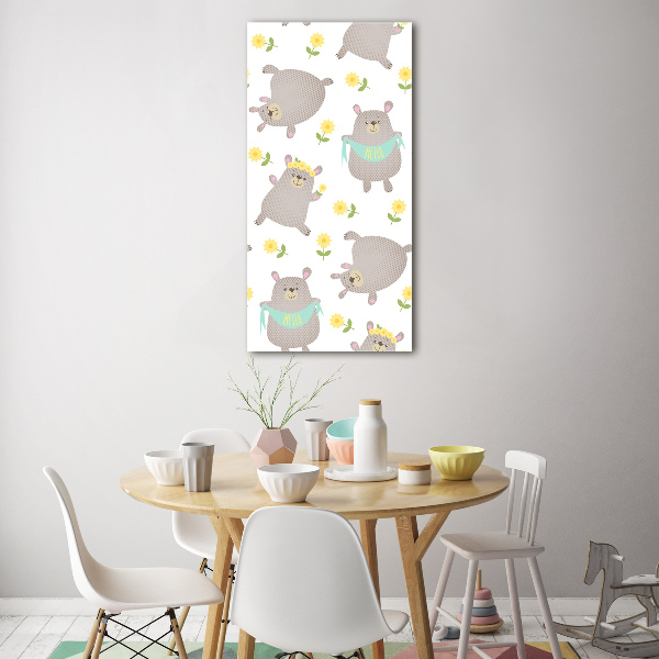 Foto auf glas vertikales Kleine Bären